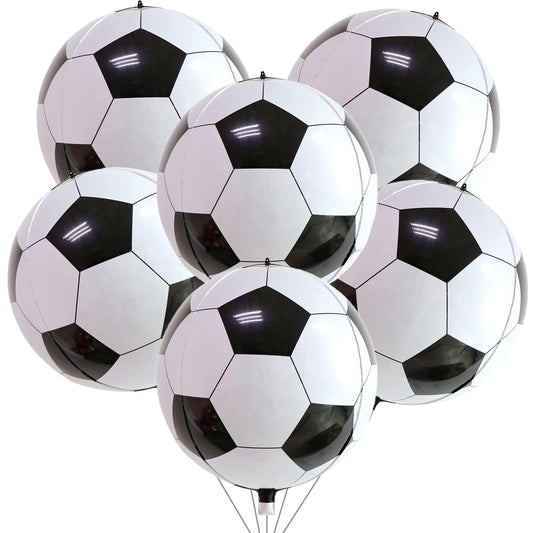 Lingqiang 22-inch 4D soccer foil balloon in black and white for festive party decor