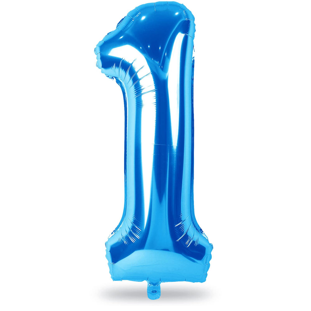 Lingqiang 40-inch blue number 1 balloon for bold birthday decor
