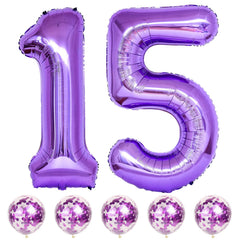 Lingqiang 40-inch number foil balloon for standout birthday decor and easy photo moments.
