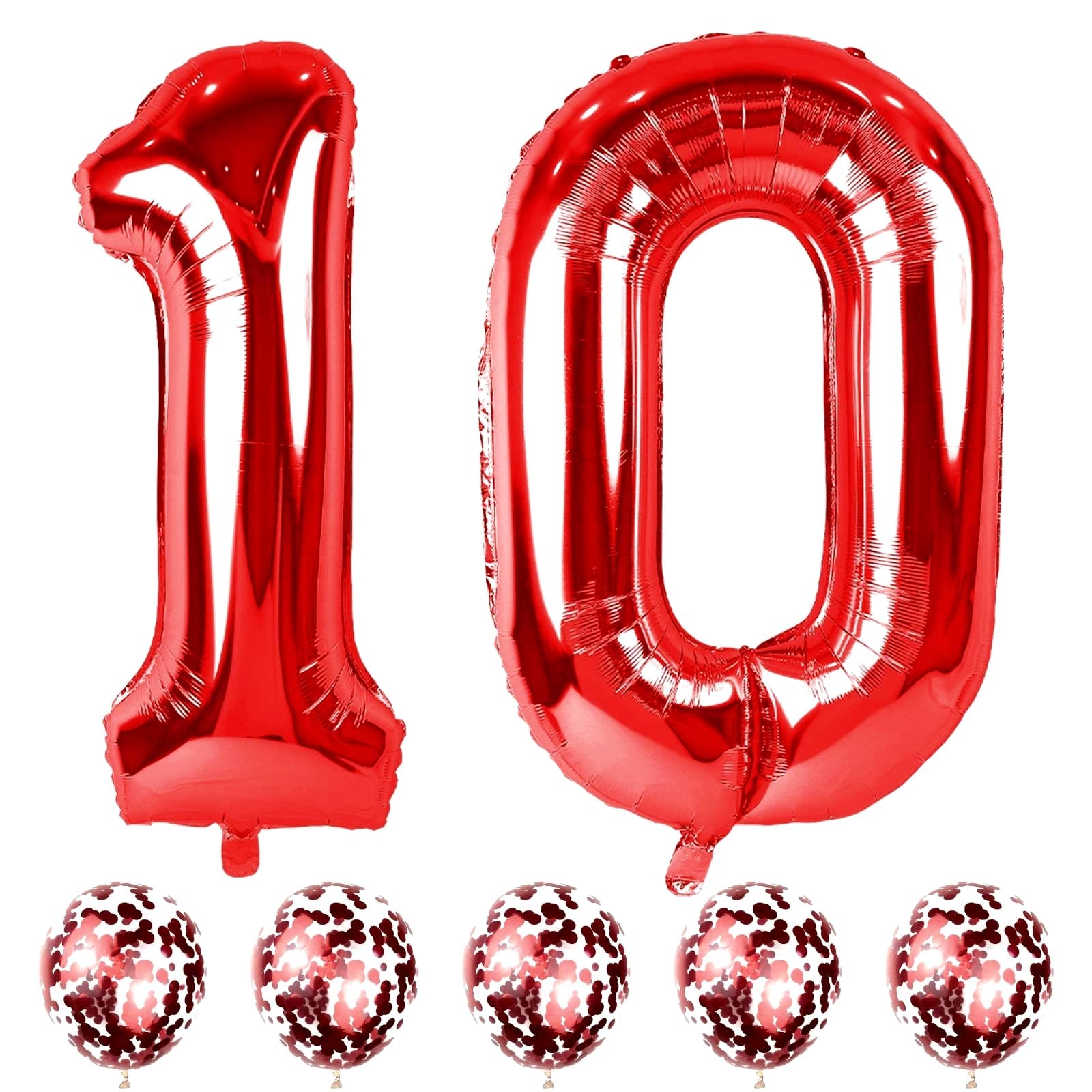 Lingqiang 40-inch number foil balloon for eye-catching 10 at birthday parties.