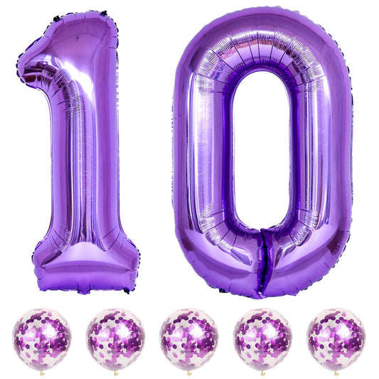 Lingqiang 40-inch number foil balloons for standout birthday banners