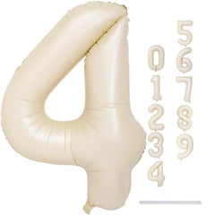 Lingqiang 40-inch cream 4-balloon, ideal for photo shoots and party decor.