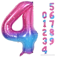 Lingqiang 40-inch gradient rainbow number 4 balloon for eye-catching photo backdrops.