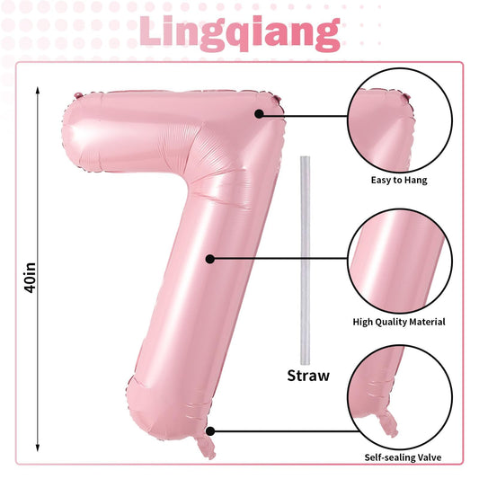 Lingqiang 1-number foil balloon enhances party digit displays and decor