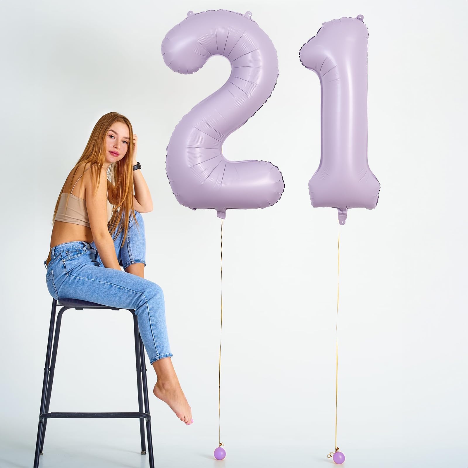 Lingqiang 40-inch purple number 3 balloon for party décor
