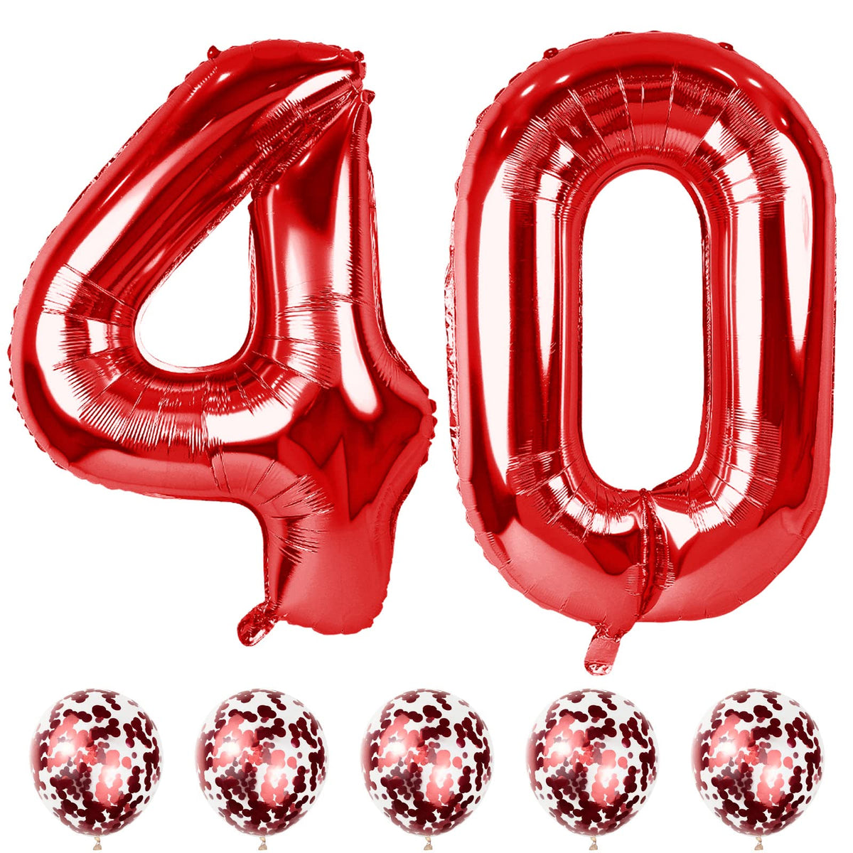Lingqiang 40th birthday giant foil numbers create a striking photo backdrop.