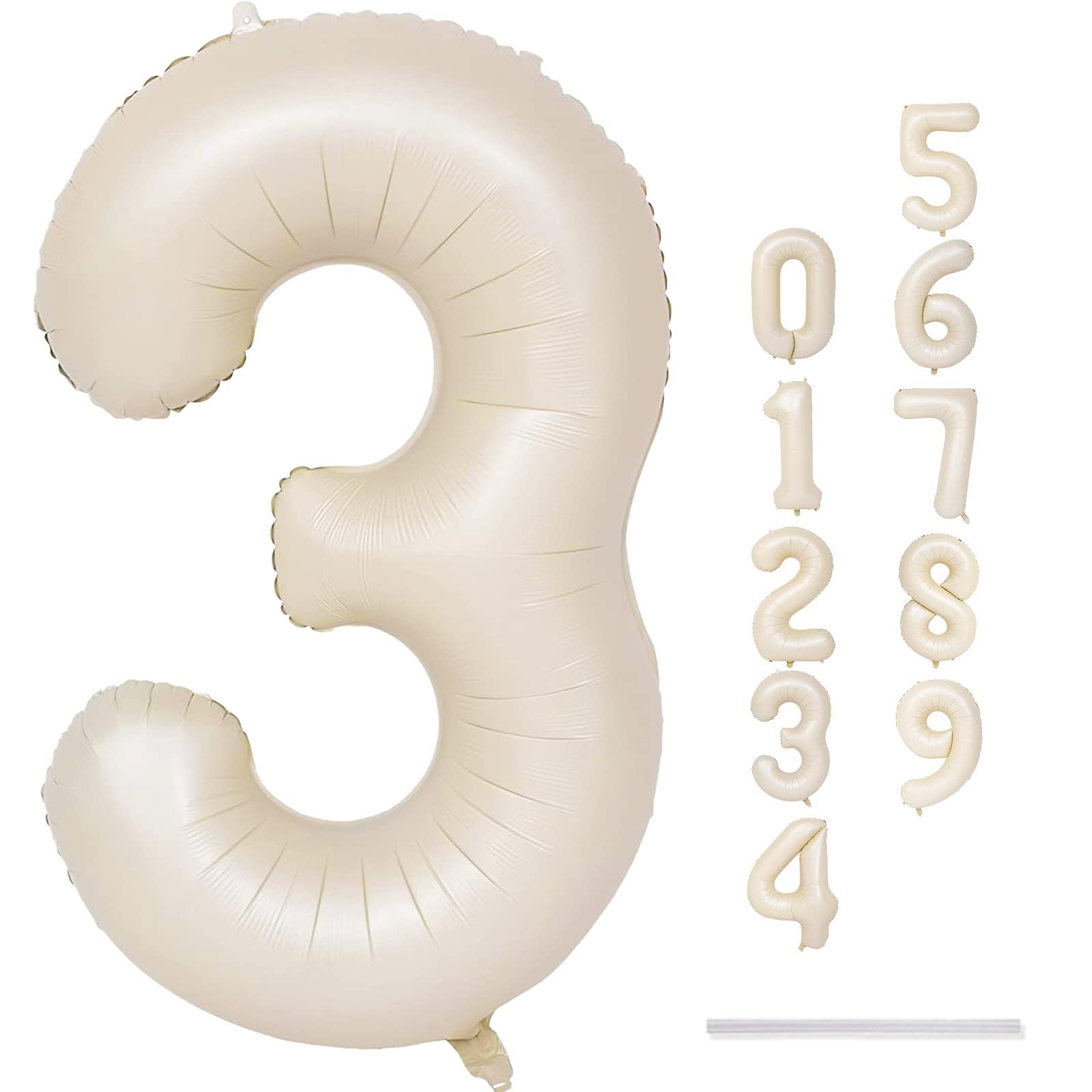 Lingqiang cream-finish number balloon ideal for themed celebrations.