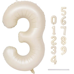 Lingqiang cream-finish number balloon ideal for themed celebrations.