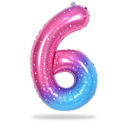 Lingqiang 40-inch starry pink blue balloon ideal for party setups.