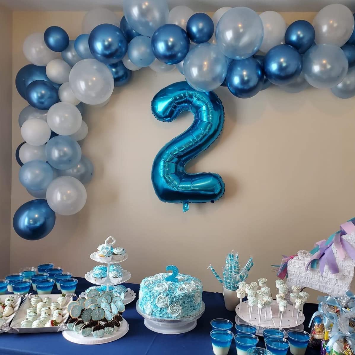 Lingqiang Blue 2 Balloon floats with helium for ceiling decor