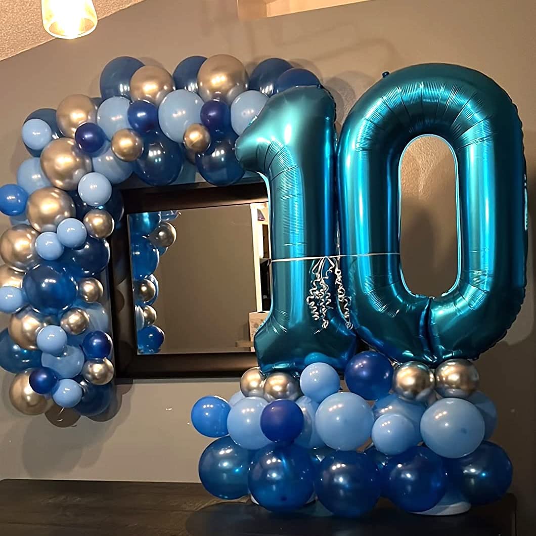 Lingqiang Blue 2 Balloon straw included for quick inflation