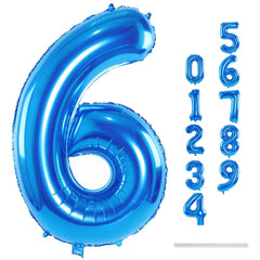 Lingqiang blue 40-inch number 6 balloon, versatile party idea for milestone celebrations