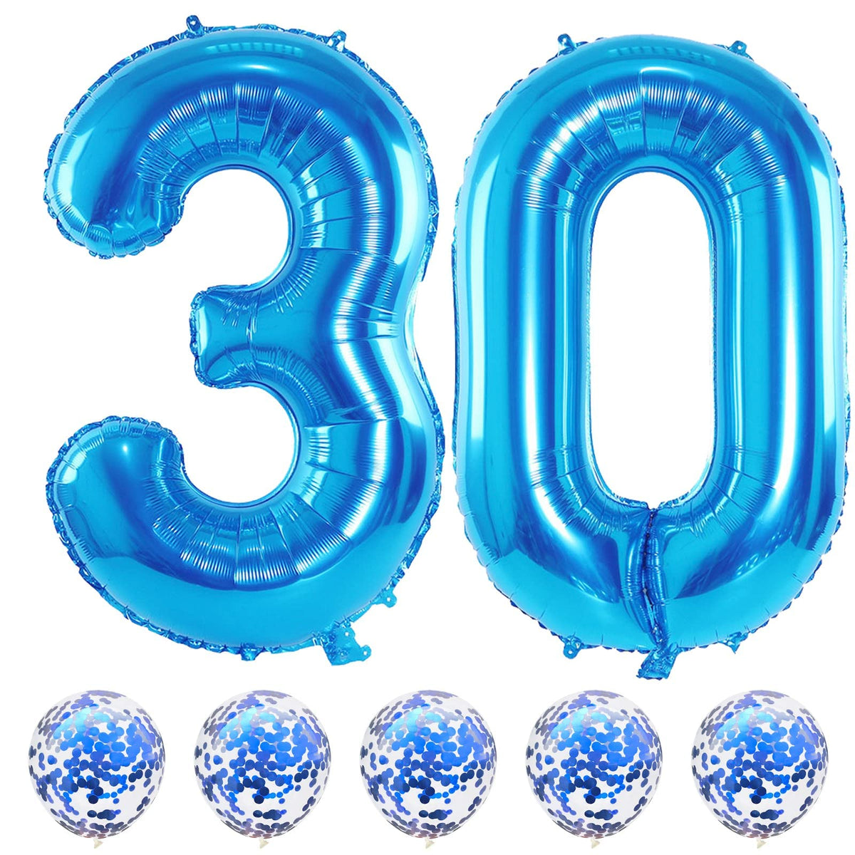 Lingqiang blue 30-number balloon, 40 inch, ideal for striking birthday decor