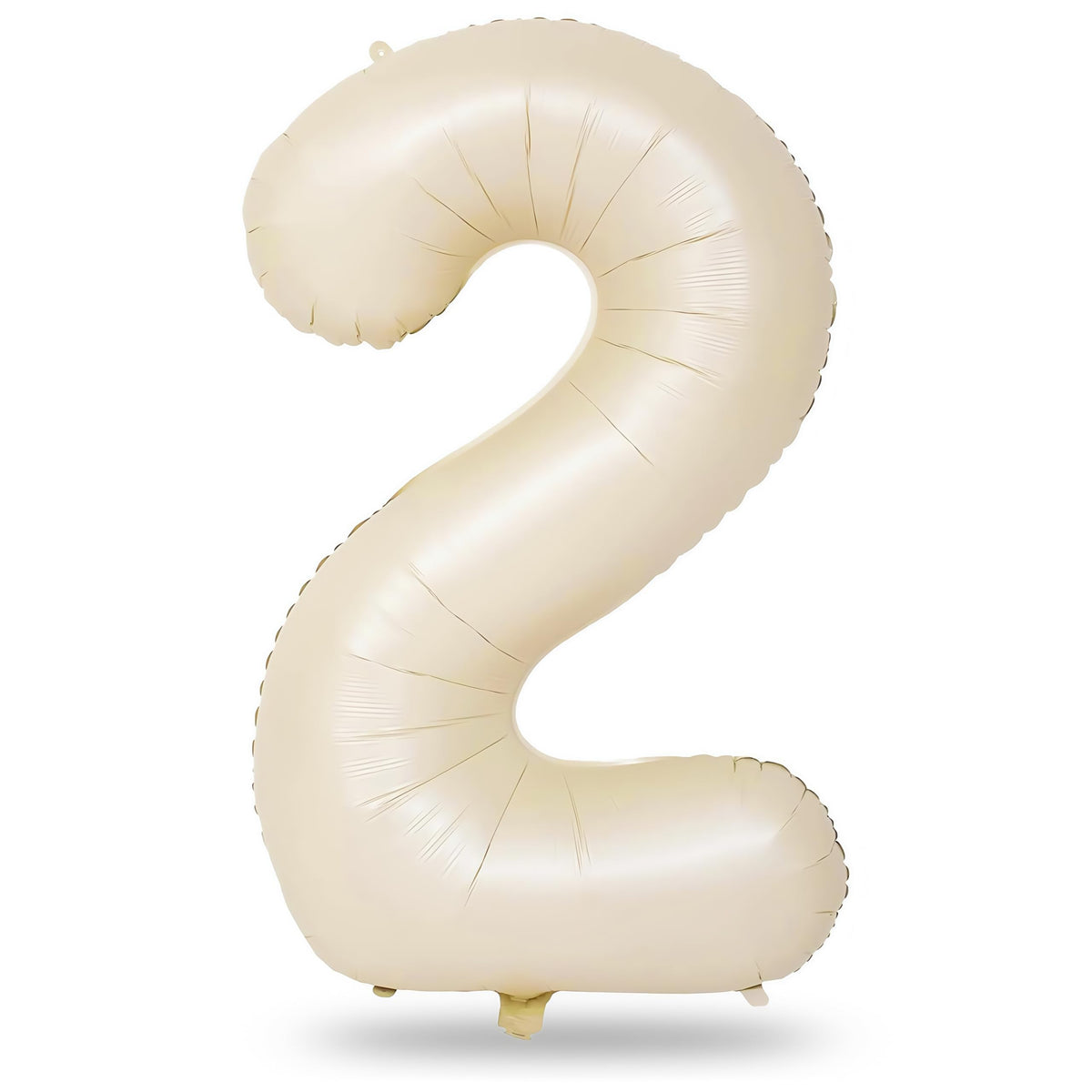 Lingqiang Cream 40-inch Number 2 balloon floats with helium for striking birthday décor