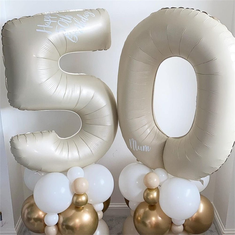 Lingqiang cream-tone foil balloon for premium look and durability
