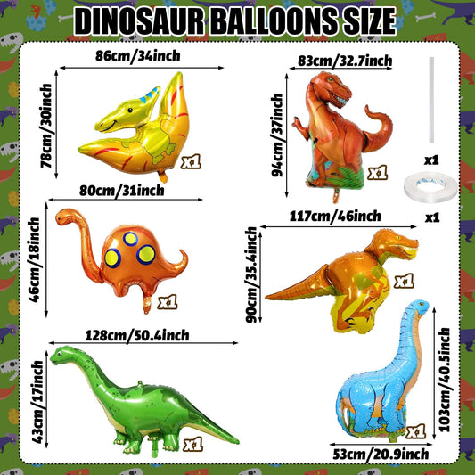 Lingqiang dinosaur foil balloon giant 2 sparkles as a wall decoration.