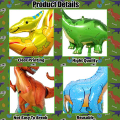 Lingqiang dinosaur foil balloon giant 3 creates a festive ceiling display.