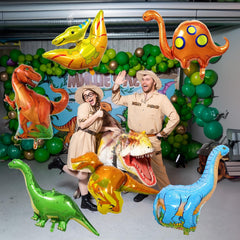 Lingqiang dinosaur foil balloon giant 4 pairs well with safari party decor.