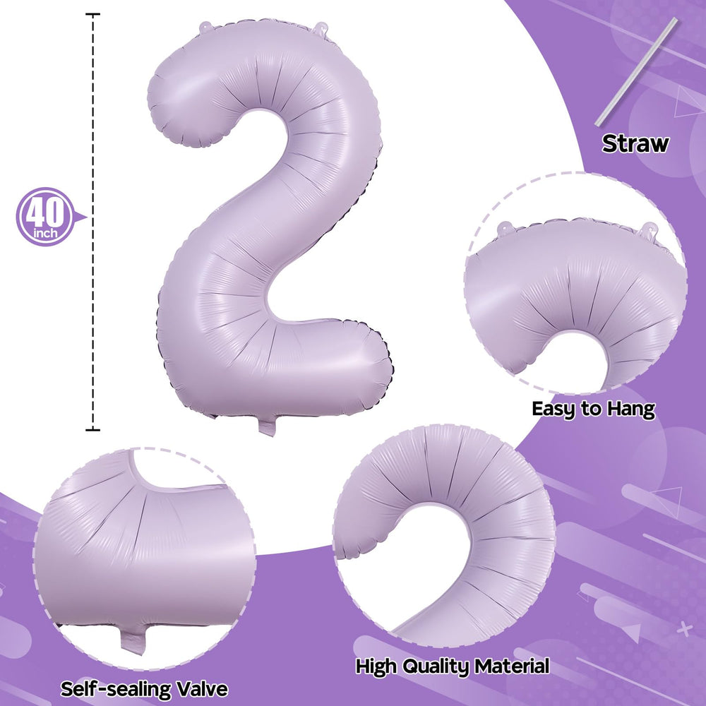 Lingqiang dusty purple foil balloon texture highlights elegant party styling