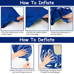 Lingqiang 40 inch navy blue 1 balloon, reusable for multiple parties.