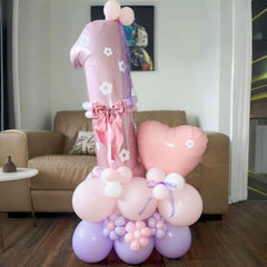 Lingqiang helium-ready number 4 balloon for floating party decor
