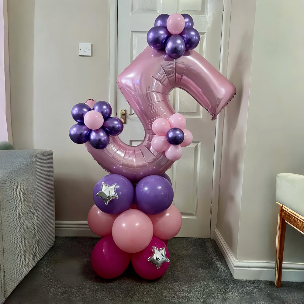 Lingqiang helium-ready 5 pink foil balloon floats when inflated with helium