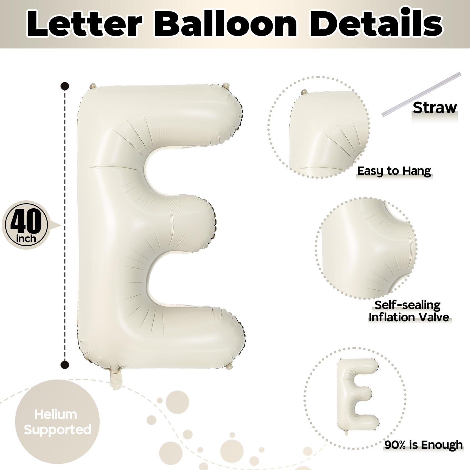 Lingqiang large cream-white HOME letters brighten welcome displays