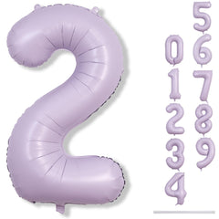 Lingqiang light purple 40in number 2 balloon for dramatic birthday decor