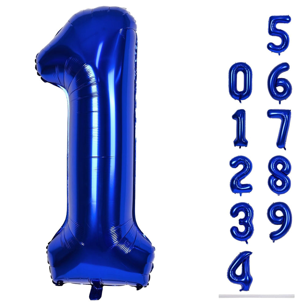 Lingqiang navy blue number 1 balloon, 40 inch, ideal for first birthdays and standout photos.