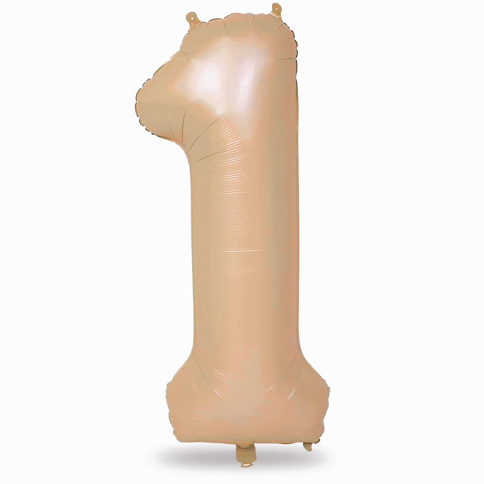 Lingqiang Nude Number 1 balloon - giant 40 inch foil for standout birthday photos.