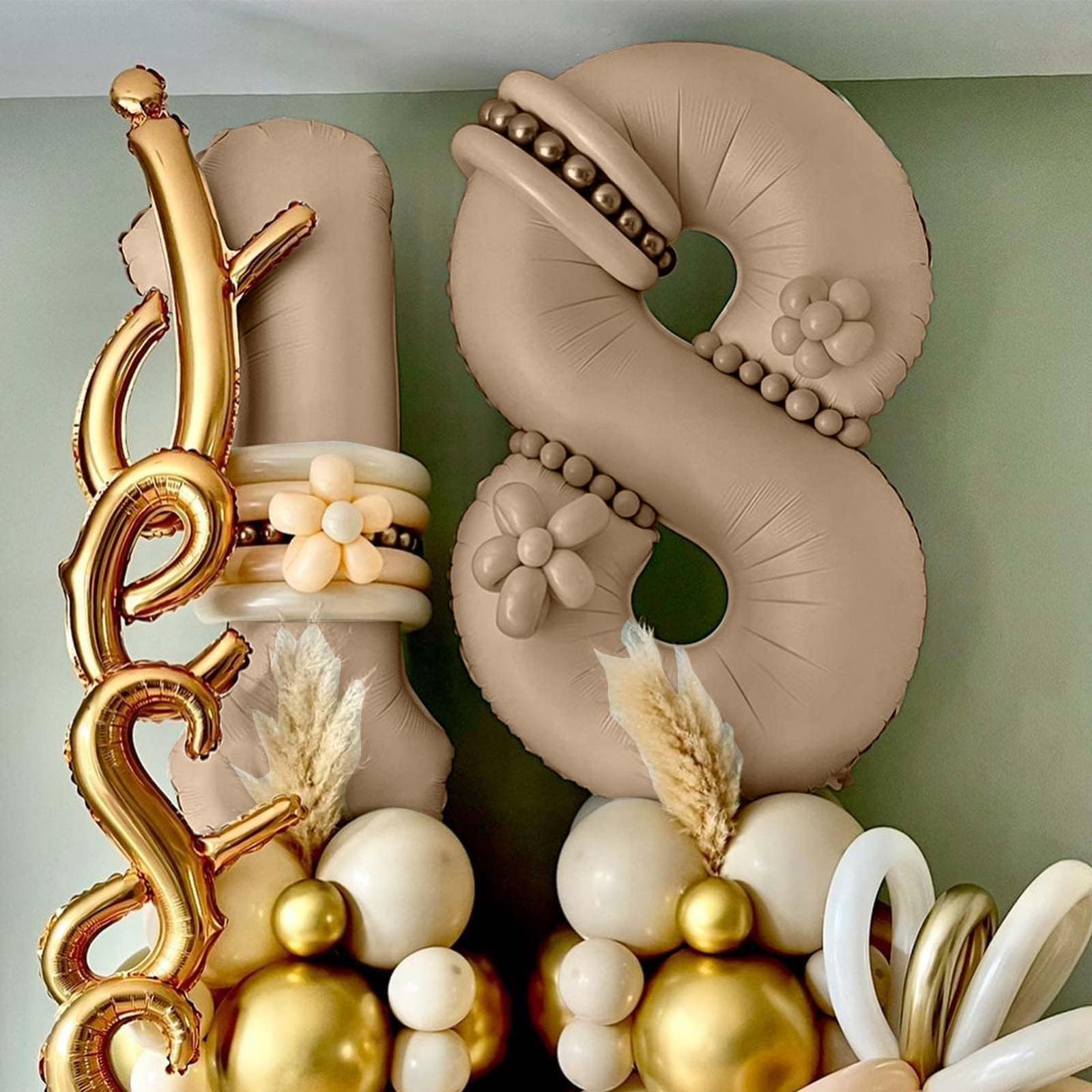 Lingqiang 40 inch foil number 1 - safe and reusable decoration.