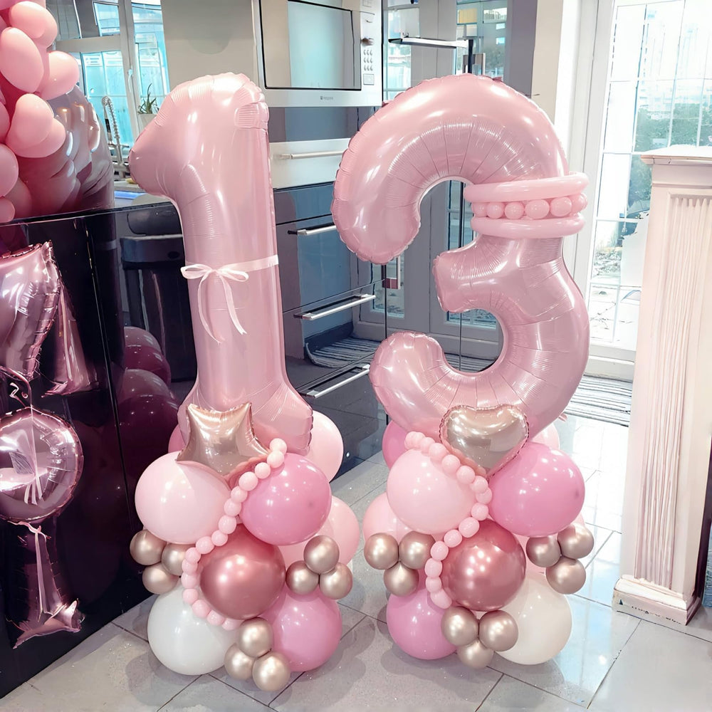 Lingqiang number 3 balloon comes with straw for easy inflation