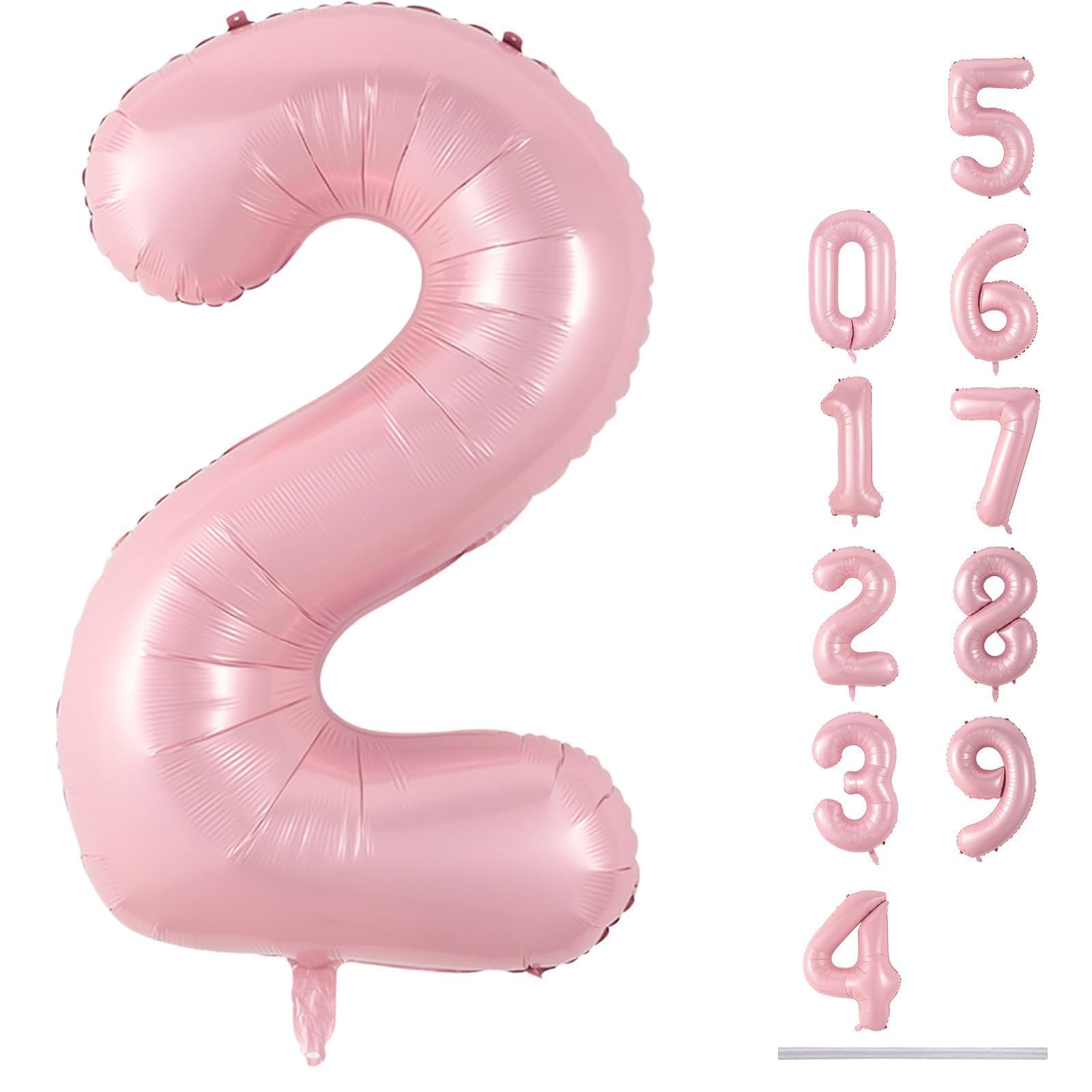 Lingqiang 40-inch pastel pink 2 balloon dramatic birthday centerpiece