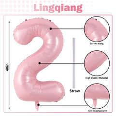 Lingqiang pastel pink 2 balloon hanging for wall display at celebrations