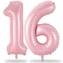 Lingqiang pastel pink 16th birthday foil balloons 1 and 6 for statement decor