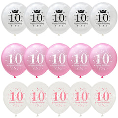 Lingqiang photo-ready balloon backdrop with 15 balloons and ribbon.