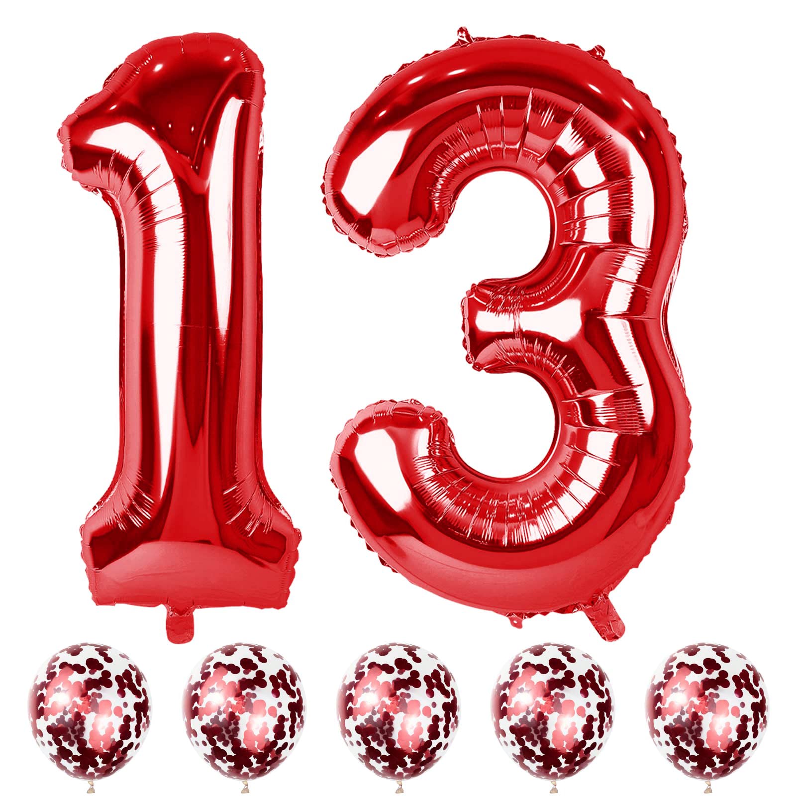 Lingqiang red 13 foil balloon, 40 inch, ideal birthday focal point.
