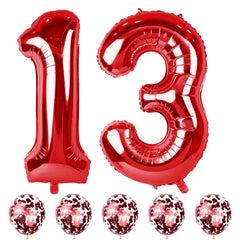 Lingqiang red 13 foil balloon, 40 inch, ideal birthday focal point.