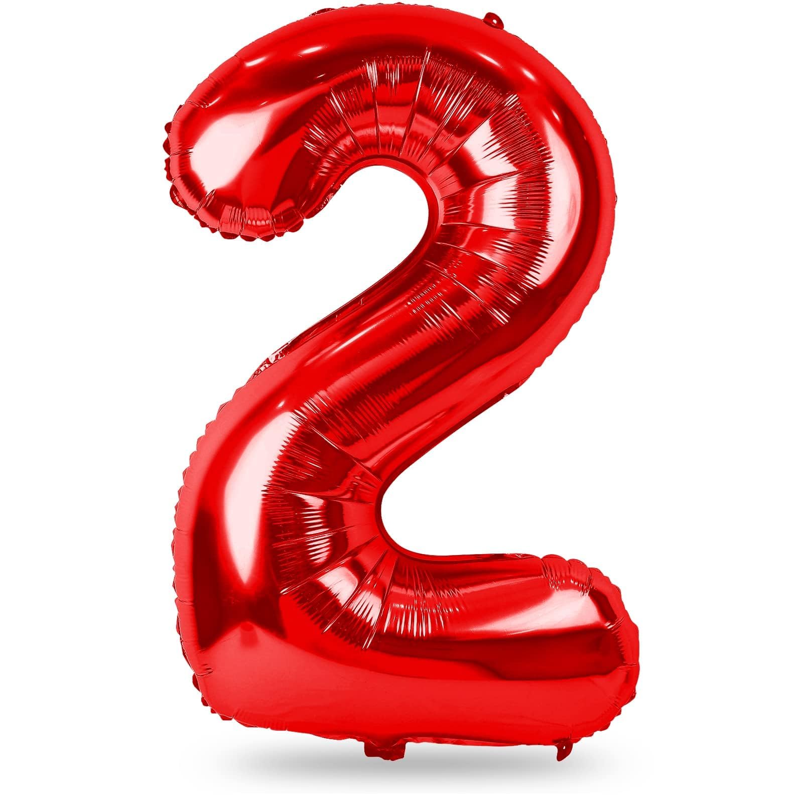 Lingqiang red 2 balloon, 40-inch foil, ideal as a bold birthday party centerpiece.