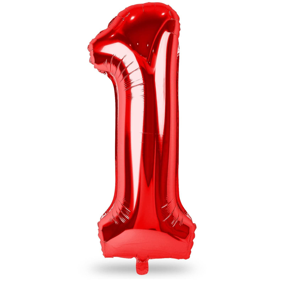 Lingqiang Red Number 1 balloon, 40-inch, ideal for striking birthday backdrops and photos.