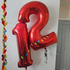 Lingqiang reusable foil number 2 balloon, 40 inches, great for multiple celebrations.