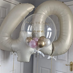 Lingqiang self-sealing 4-number balloon, easy inflation and quick setup.