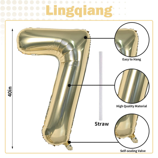 Lingqiang self-sealing foil 7 balloon with easy inflation and secure seal.