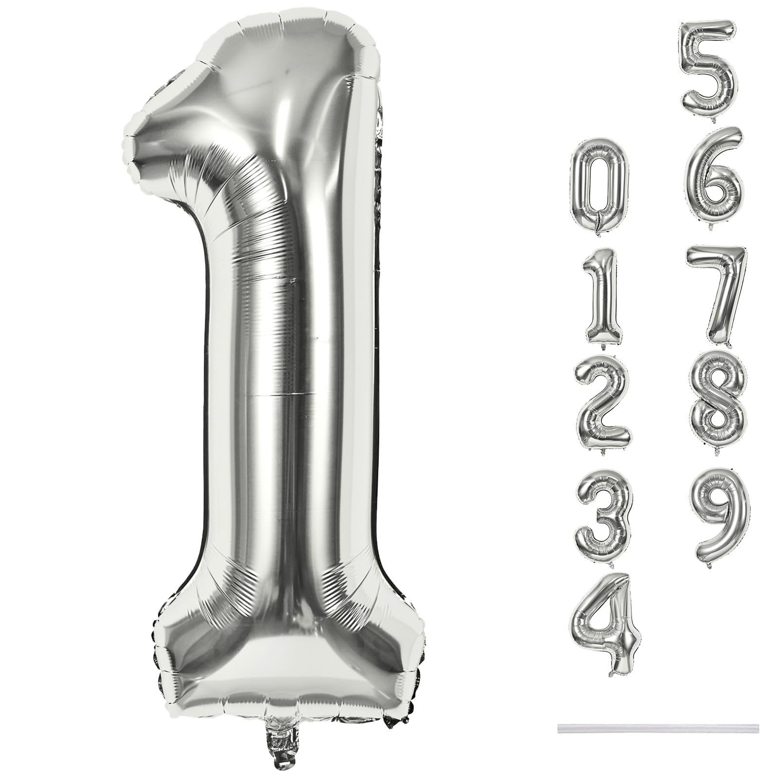 Lingqiang silver 1 balloon; 40-inch foil focal point for celebrations.