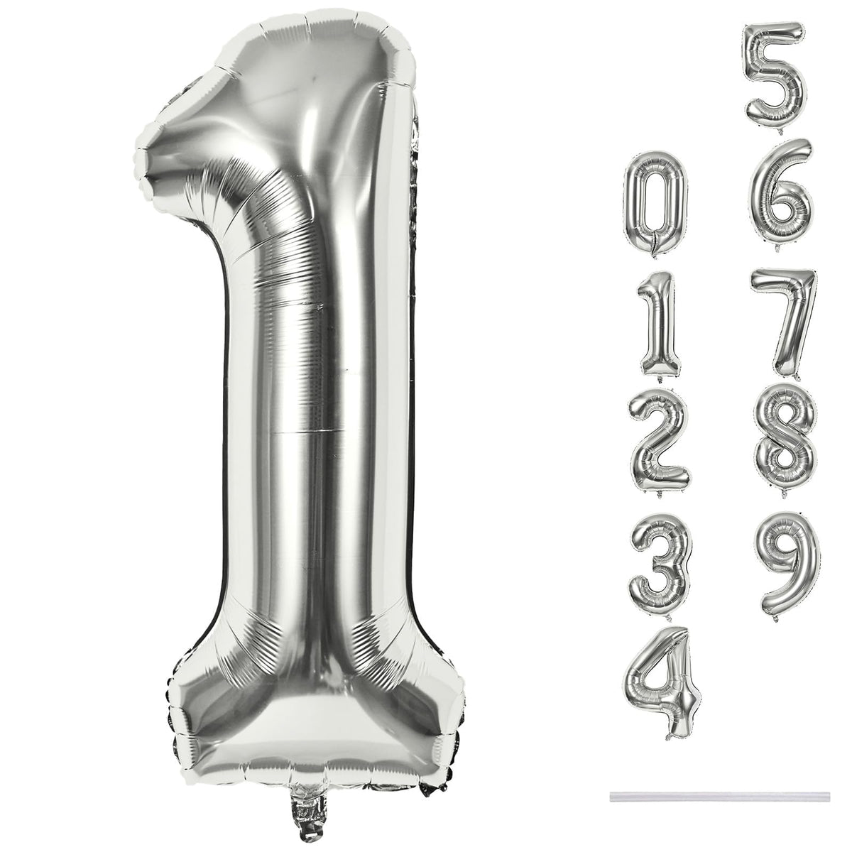 Lingqiang silver 1 balloon; 40-inch foil focal point for celebrations.