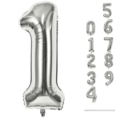 Lingqiang silver 1 balloon; 40-inch foil focal point for celebrations.