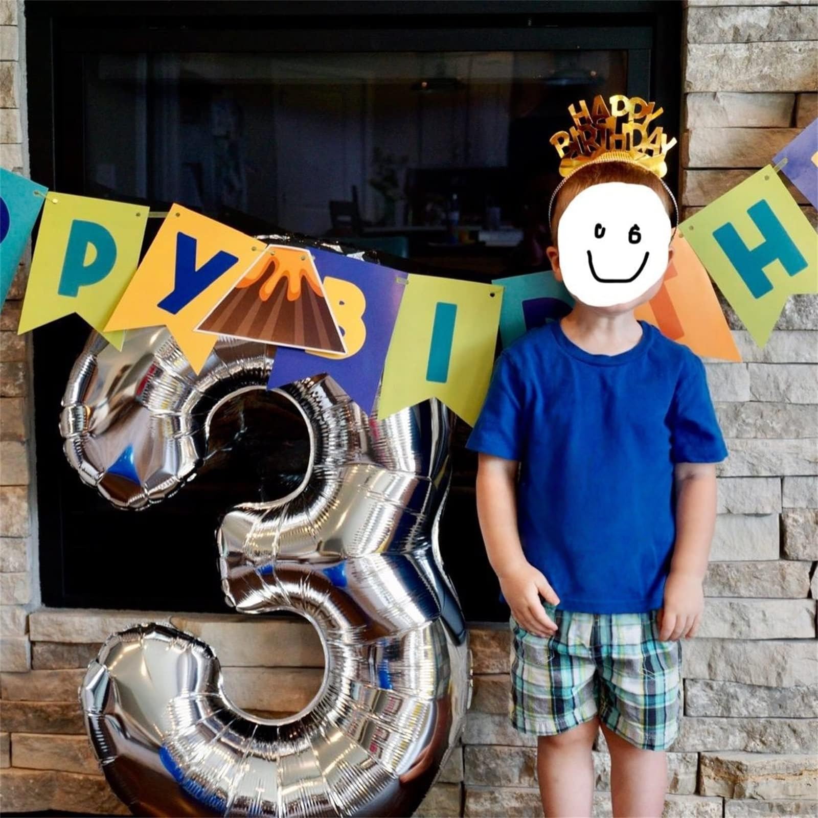 Lingqiang silver 4-number balloon decoration for birthdays and anniversaries.