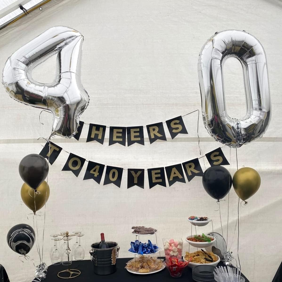 Lingqiang silver 4-number balloon with straw for deflation and reuse.