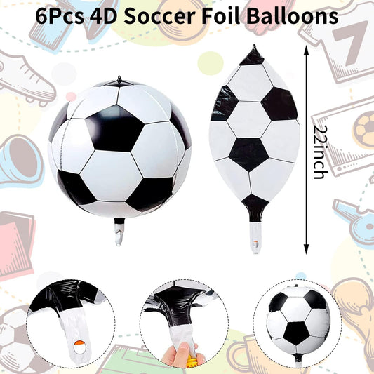 Lingqiang soccer foil balloon with metallic texture enhances sports-themed celebrations