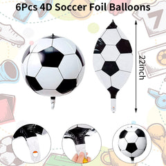 Lingqiang soccer foil balloon with metallic texture enhances sports-themed celebrations